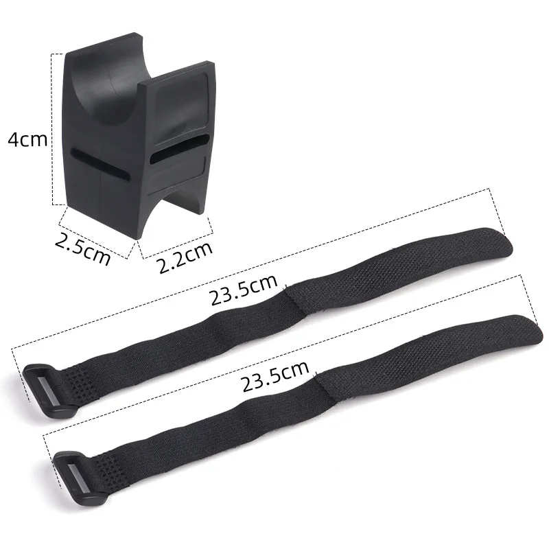 Bike Flashlight Mount Holder - Hook&Loop Strap Clip for LED Torch/Lock, Non-Slip Universal Bicycle Accessories
