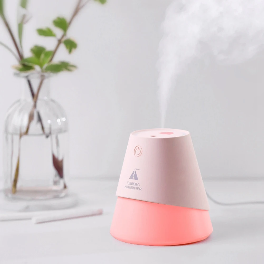 A97T Ultrasonic Iceberg Air Humidifier USB Aroma Essential Oil Diffuser Air Purifier Home Car Mist Maker LED Air Freshener