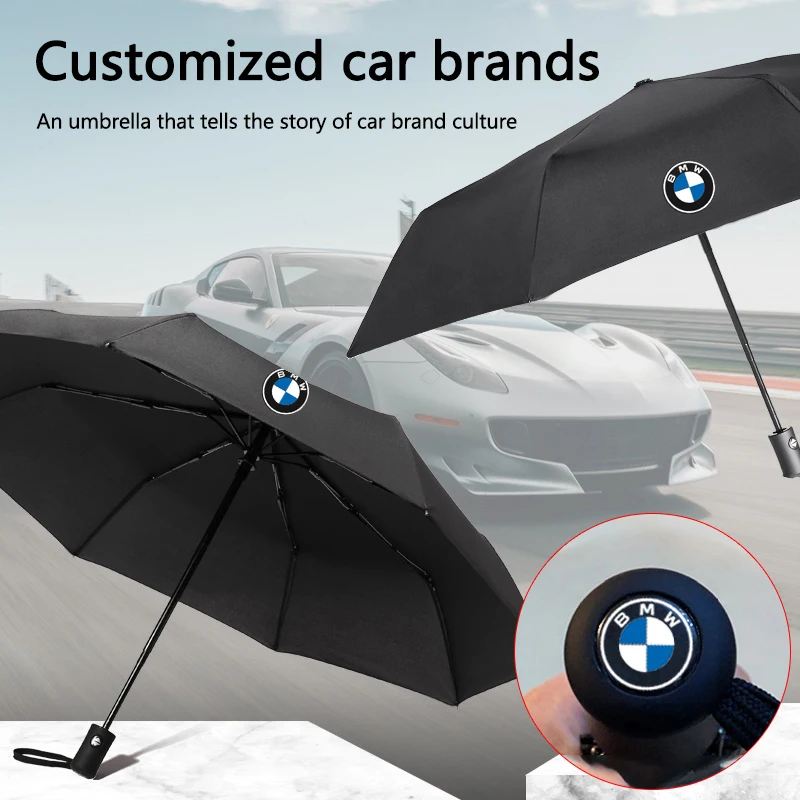 

For BMW M E34 E36 E60 E90 E46 F10 F20 F30 X5 X6 X1 M3 M5 M6 E7 New Car Automatic Folding Windproof Sunshade Umbrella Accessories