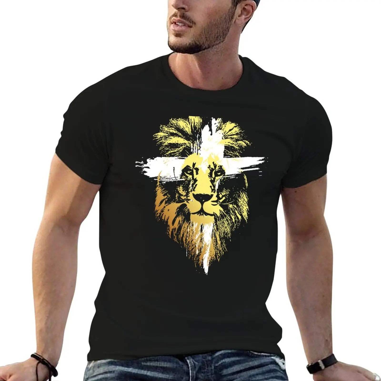 T-shirt Chrétien Surdimensionné pour Homme, Haut Parlant de Juda-Tribu de Juda, Cadeaux
