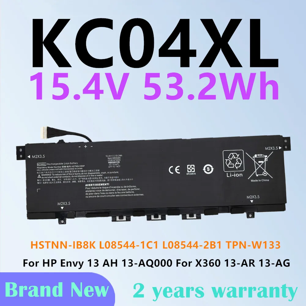 

Laptop Battery For HP Envy 13 AH X360 13-AR 13-AQ000 13-AG KC04XL HSTNN-IB8K L08544-1C1 HSTNN-DB8P L08544-2B1 TPN-W133 TPN-W136
