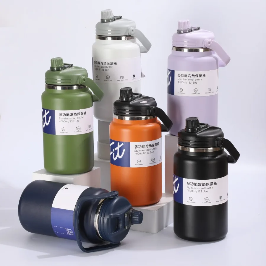 

New multifunctional hot and cold insulated cup stainless steel large capacity sports kettle outdoor portable handheld