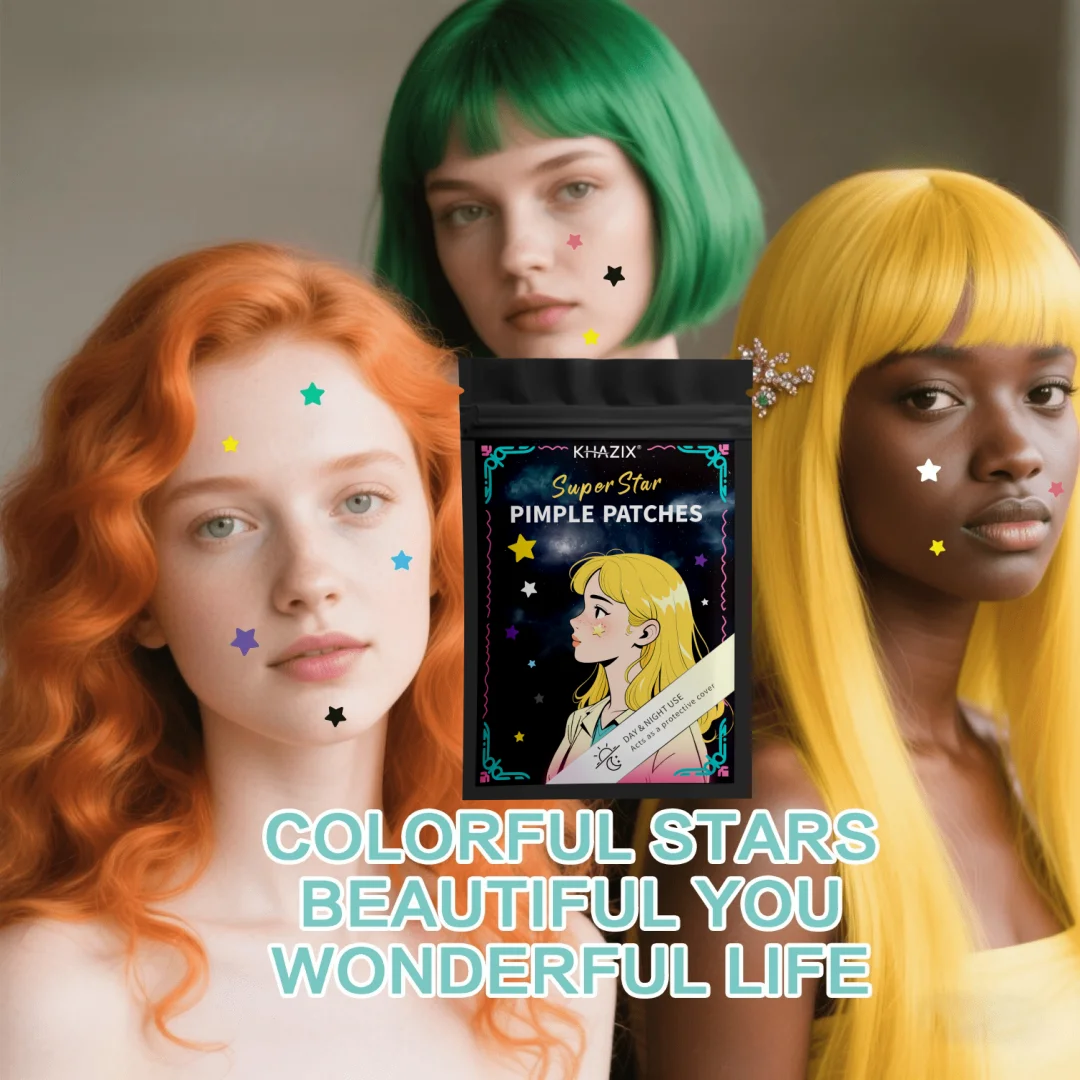 280 قطعة من رقع حب الشباب متعددة الألوان على شكل نجمة، رقع حب الشباب للوجه، رقع حب الشباب المخفية، ورقع البثور، رقيقة جدًا