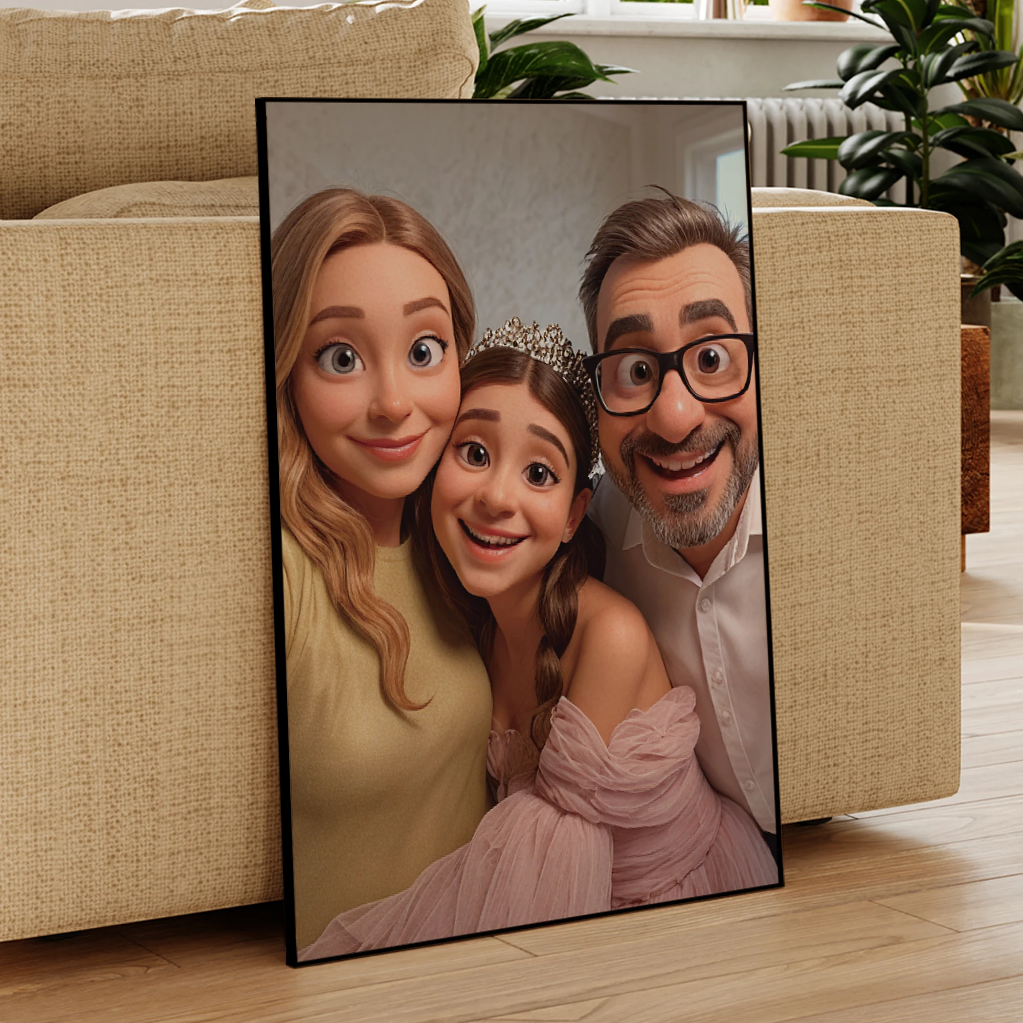 1 قطعة صور مجموعة الأسرة المخصصة جدار الفن يطبع قماش اللوحة المشارك صورة لغرفة المعيشة ديكور المنزل #3