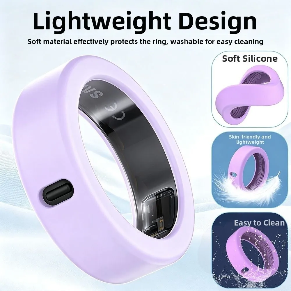 Silicone Ring Cover Anti Fall Anti-Scratch Smart Ring Protective Case Dustproof Elastic Ring Protector for Oura Ring 4