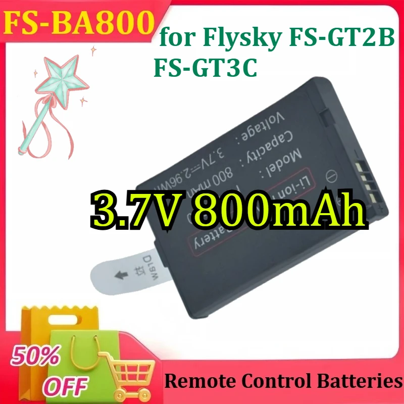 FS-BA800 ل Flysky FS-GT2B FS-GT3C بطارية تحكم عن بعد قابلة للشحن جديدة 3.7 فولت 800 مللي أمبير #1