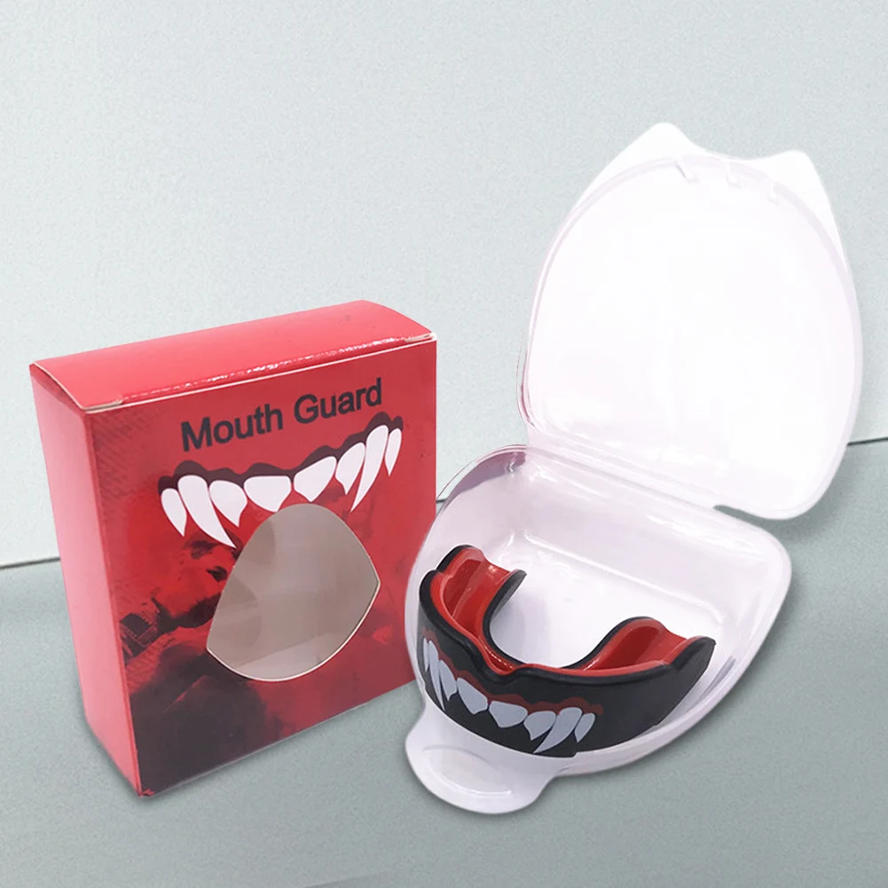 Adults and Junior Gum Shield Dual Layer Premium Protection Youth Mouth Guard Teeth Protector for Basketball Rugby Boxing Karate