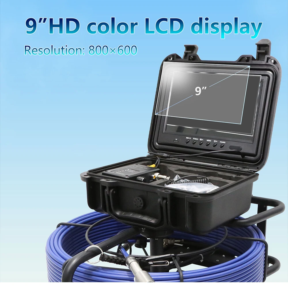 Cámara de drenaje para tubería endoscópica industrial, Cable de 20m, cámara de inspección de alcantarillado de 7mm y 5mm de diámetro, 70m