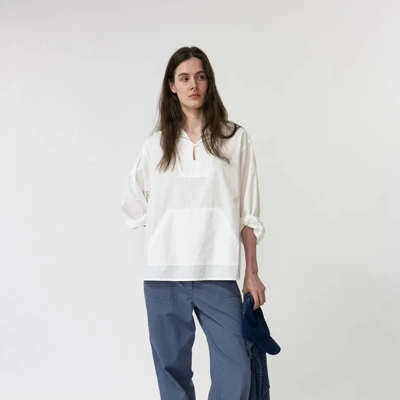 2025年夏新作 スレノティング ライトブルー チェック柄 ロングスリーブ 薄手コットンフランネル 日焼け防止 ビジネスカジュアル レディース...