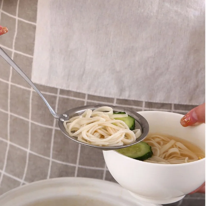 Multi-functional Filter Spoon Kitchen Stainless Steel Colander Fine Mesh Wire Oil Skimmer Strainer Fried Food Net Kitchen Tools
