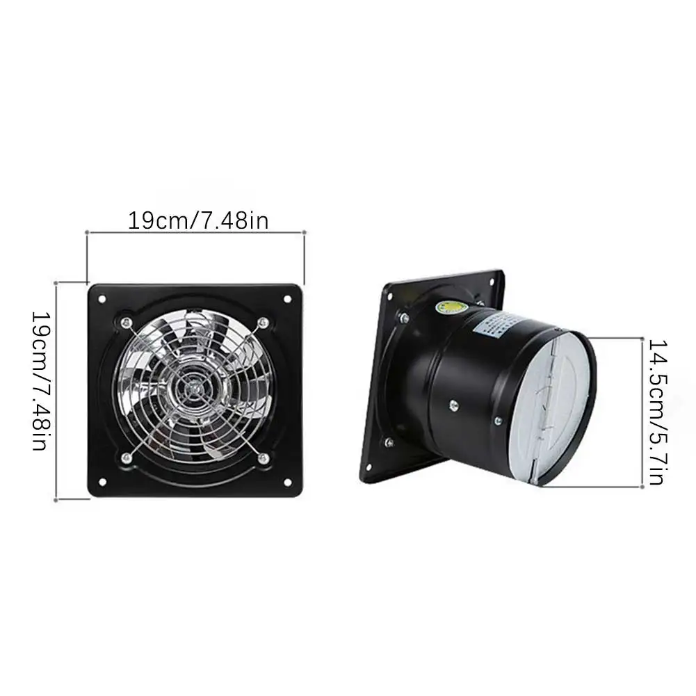 6 inches 40W 220V Wall Mounted Exhaust Fan Multifunctional Low Noise Ventilation Blower for Kitchen Bathroom Garage