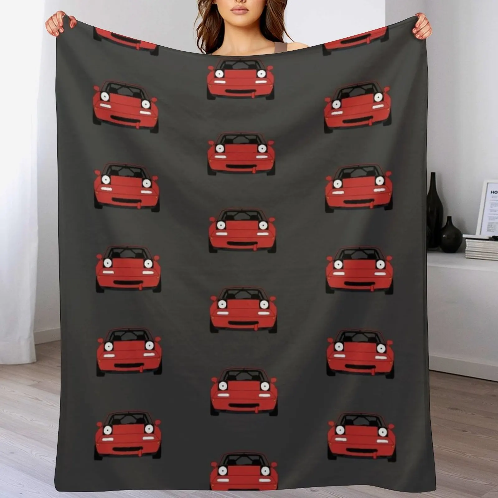 

Miata Racecar Throw Blanket Warm Comfortable Blanket Gift for Parents Friends
