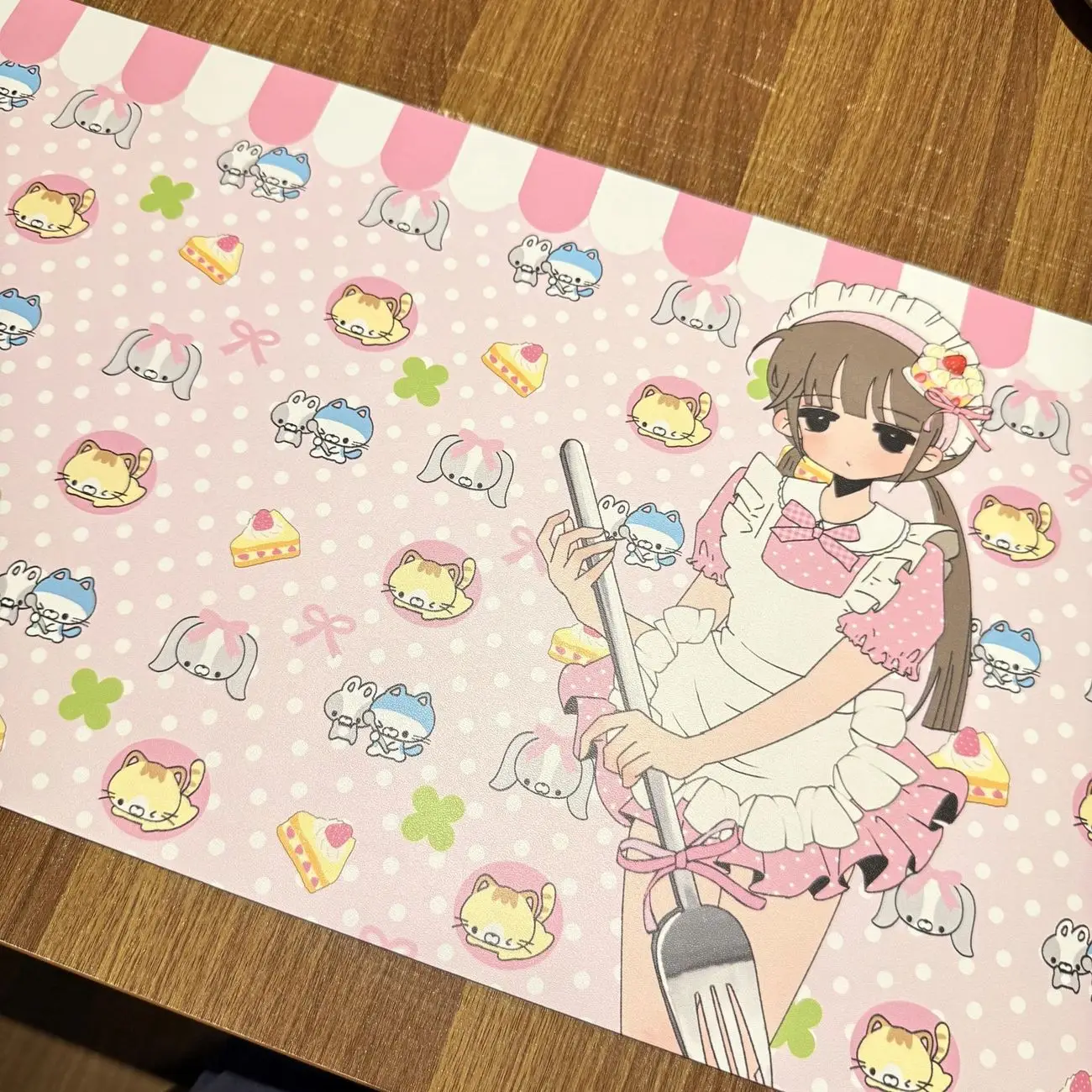 Cute Anime Girl Japan Leather Mouse Pad Non-Slip Waterproof Desk Mat Comfortable Office Gaming Mousepad Desk Mat for PC Laptop