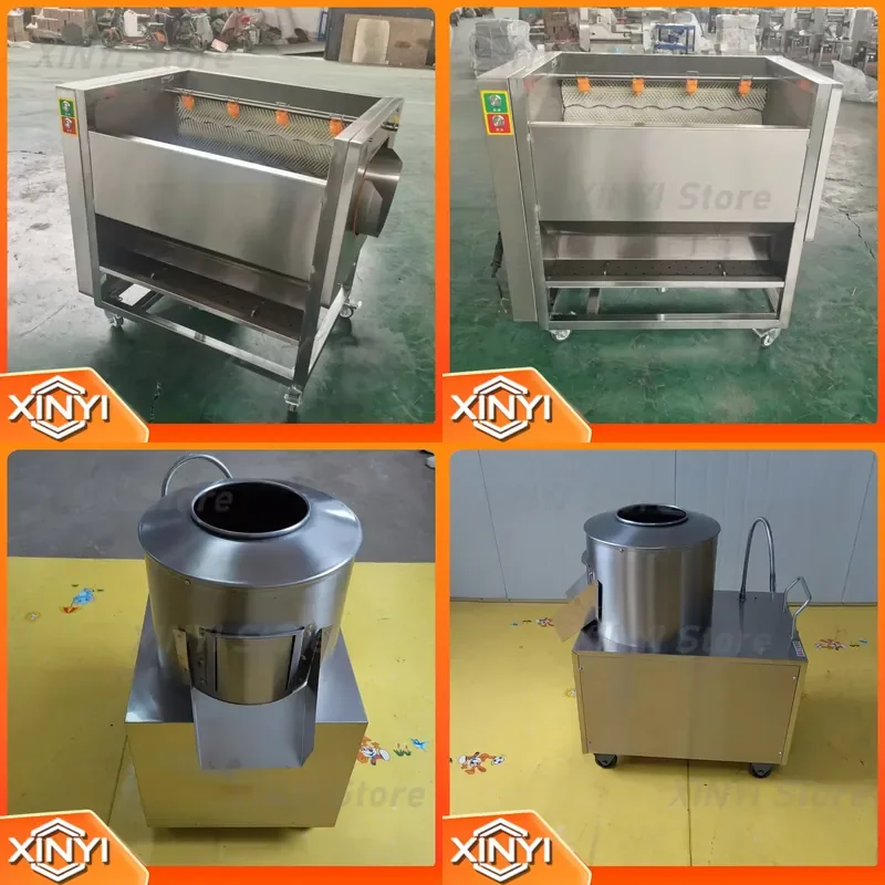 Automatic Brush Cleaning Machine for Sweet Potato Potato Peeling Ginger Washing Fruit and Vegetable Cleaner