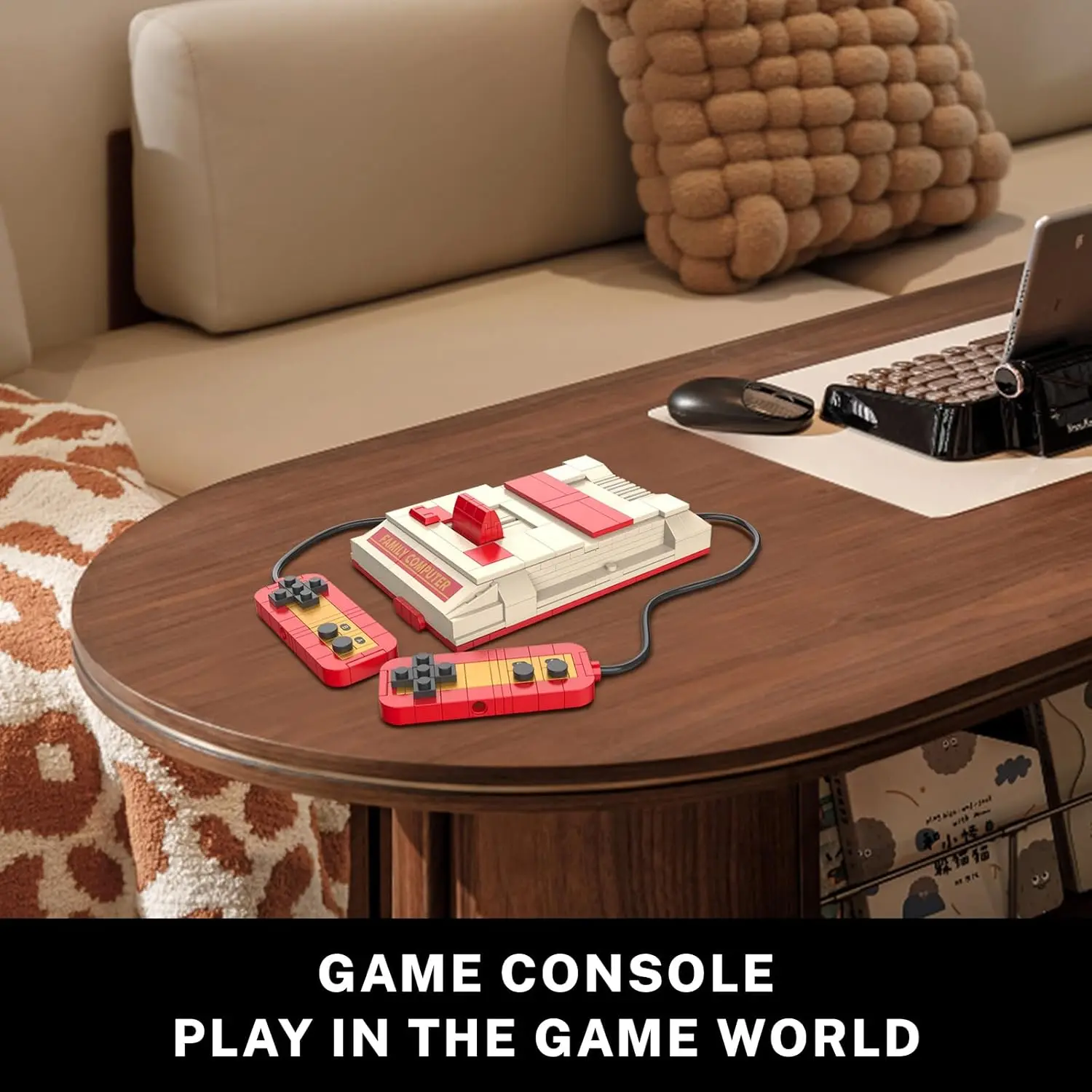 JAKI ريترو سلسلة اللبنات لعب الأطفال وحدات البناء أجهزة الراديو أجهزة الكمبيوتر المكتبية وحدات التحكم بالألعاب لتقوم بها بنفسك الحلي هدية #5