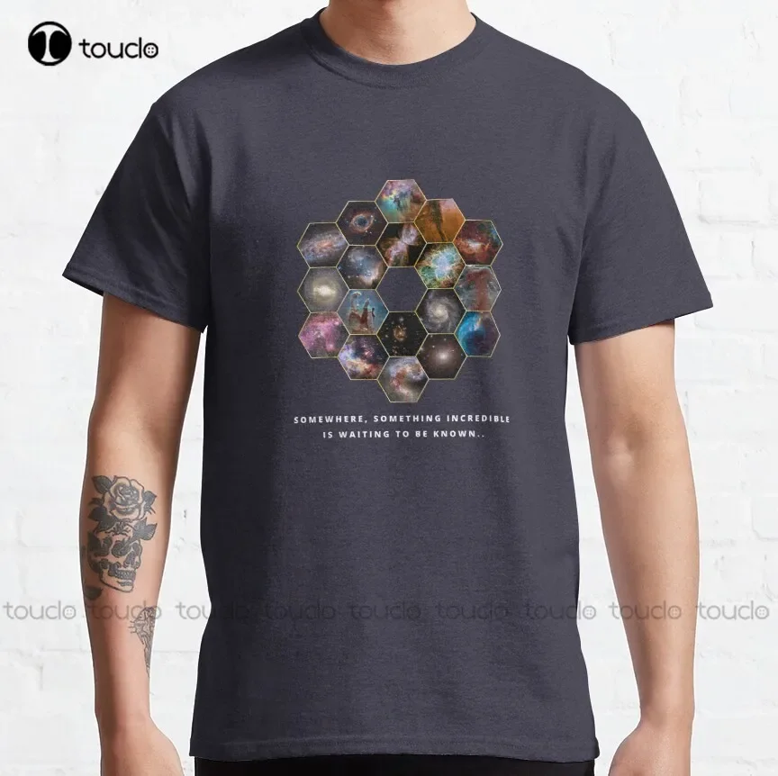 Camiseta clásica con telescopio espacial James Webb, camisas Vintage personalizadas para adultos y adolescentes, camisetas con impresión Digital Unisex, Xs-5Xl Unisex