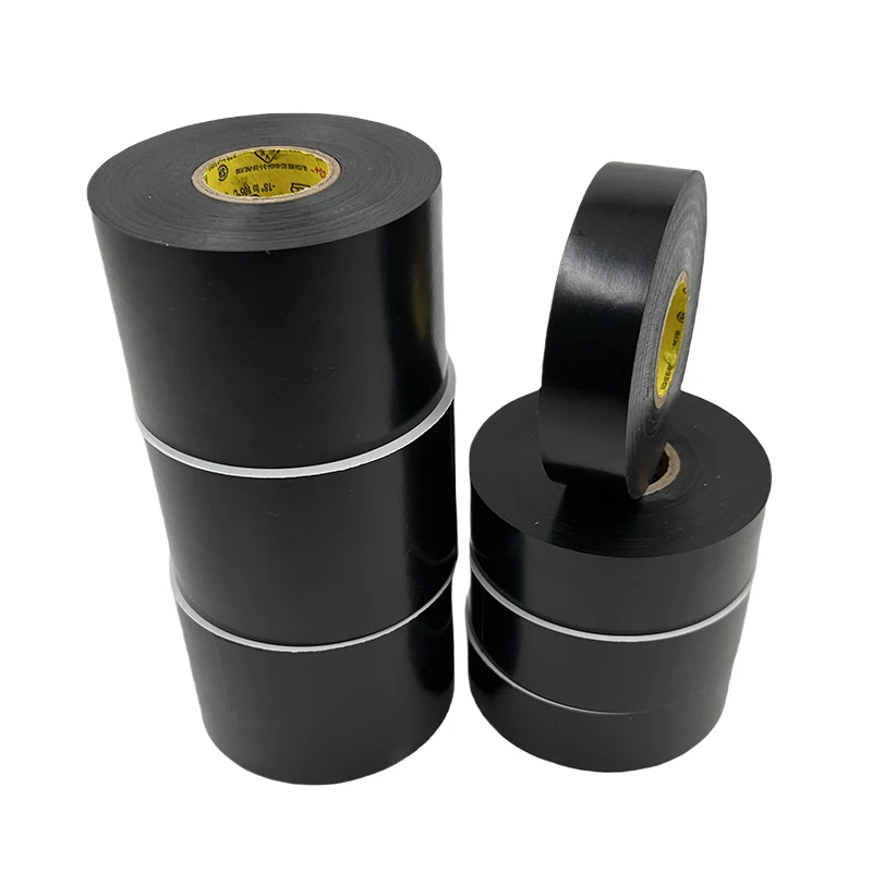 Custom sizes Vinyl Electrical Tape Super 33+ Black 0.18MM Thickness Adhesive Tape For High-Voltage Cable Splices and Repairs