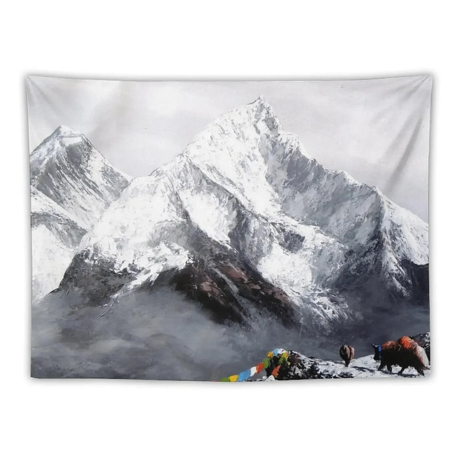 Panoramic View Of Everest Mountain Tapestry Bedroom Deco Home Decor Aesthetic Bedroom Organization And Decoration Tapestry