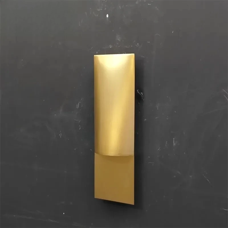 Vertical Rectangular Wall Lamp Brass Sconce for Living Room Villa Bedroom Luxury Lighting Decoration Home