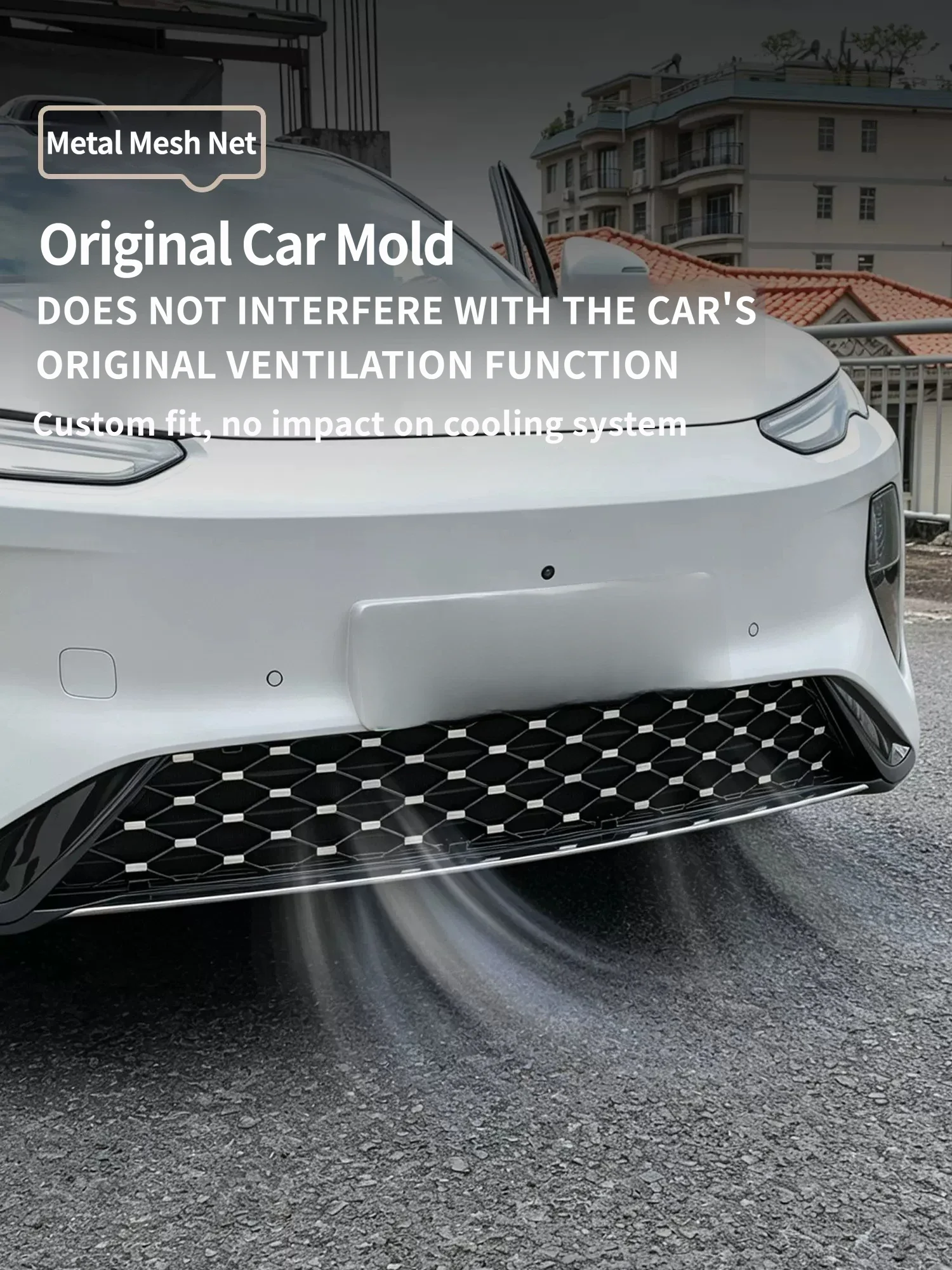 For BYD SEAL 08 2026 2027 ABS Car Modify Front Buckle Insect Proof Net Auto Front Bumper Center Intake Grille Cover Accessory