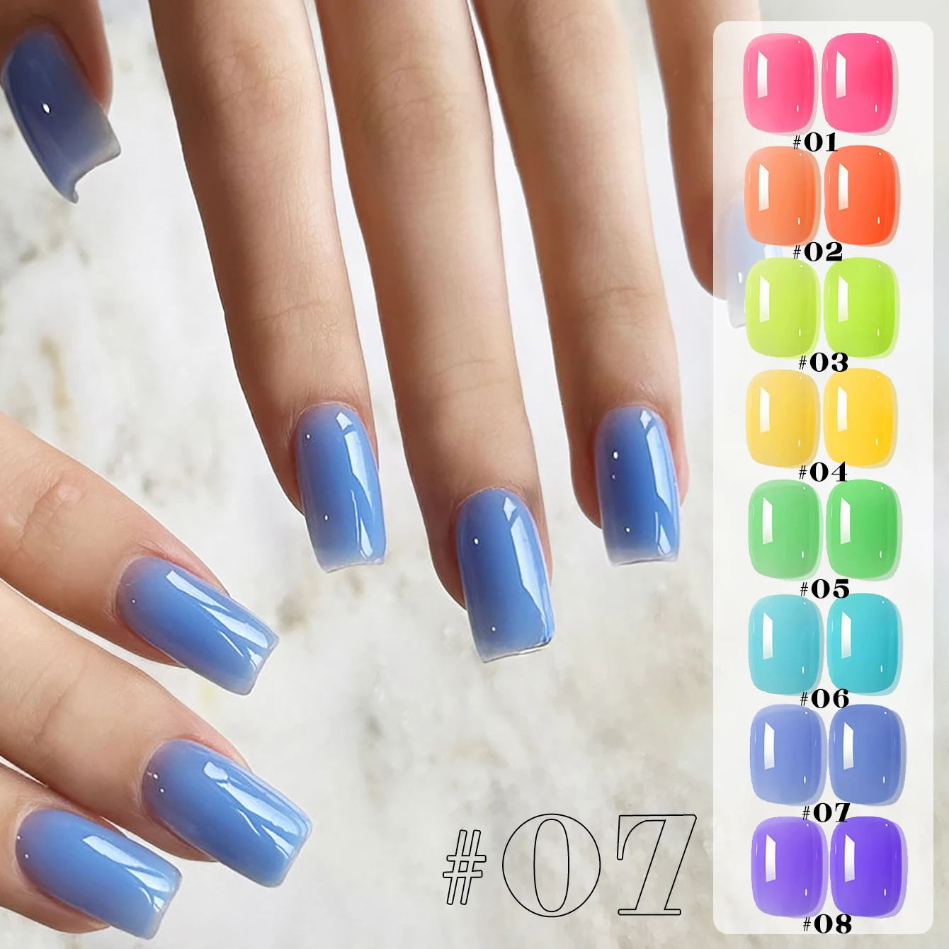 

MIANEL 12ML Summer Colorful Nails 2025 New Dopamine Glass Candy Paper Series Jelly Gel Nail Polish Summer Ice Clear Gel Polish