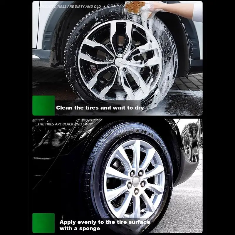 Long Lasting Tire Gloss Wax Car Tyre Gloss Blackening Wax Vehicle Refurbishment Cream Car Detailing Tire Maintenance Supplies