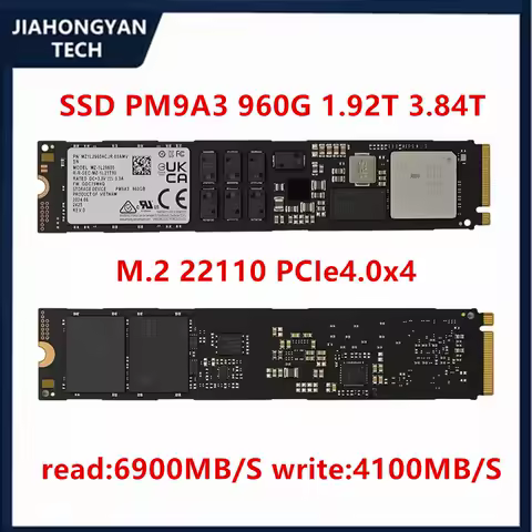 Original For Samsung PM9A3 960G 1.92T 3.84T M.2 22110 PCIe 4.0X4 Enterprise High Solid State Drive Desktop