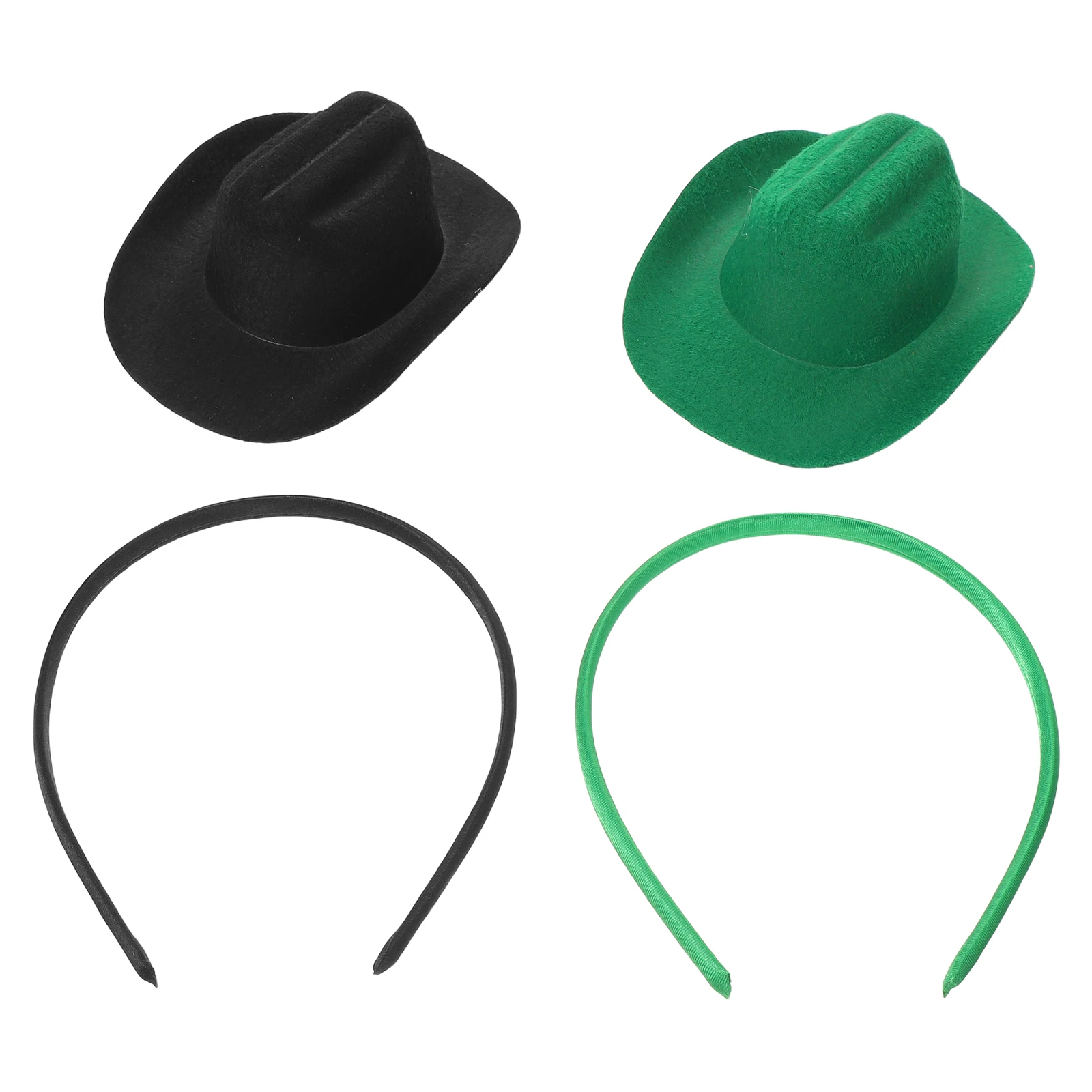 

2 Pcs Cowboy Hat Headband Headbands for Women Headgear Costume Accessories Hair