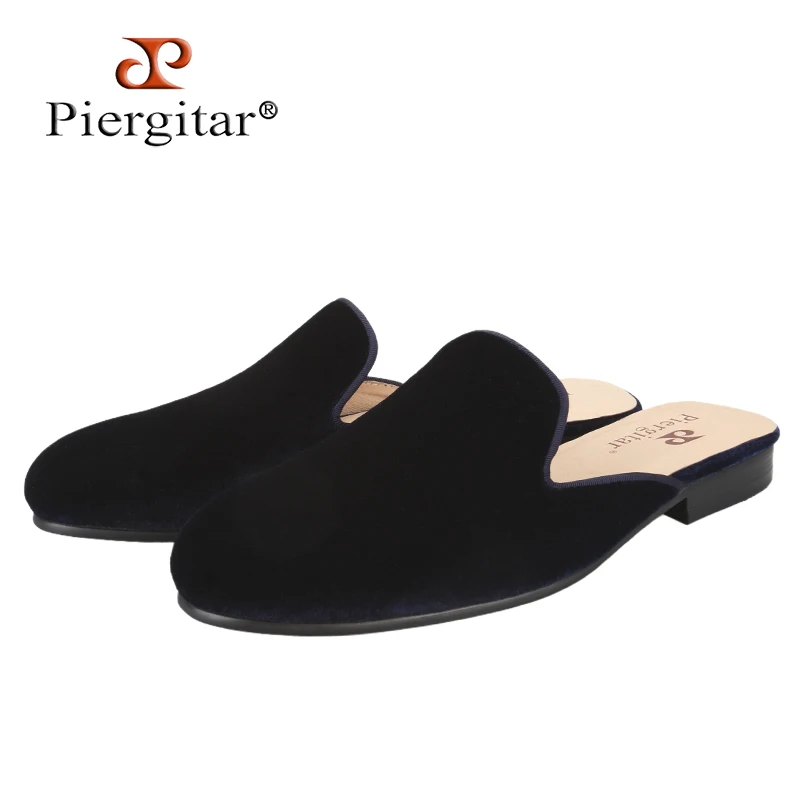 

Мужские мюли Piergitar 2026: классический стиль, высококачественный бархат, дышащая кожаная стелька, ручная работа, большие размеры