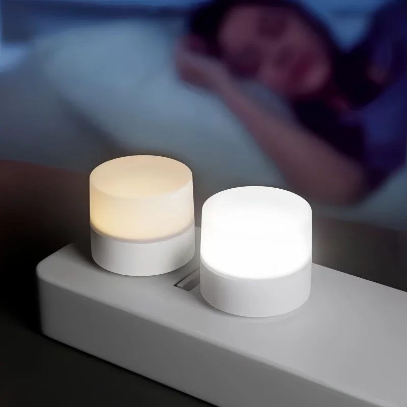 

1-10PCS USB LED Light Plug-In Warm White 5V 1W Super Bright Energy-Saving Reading Night Light Portable Home Environment Light