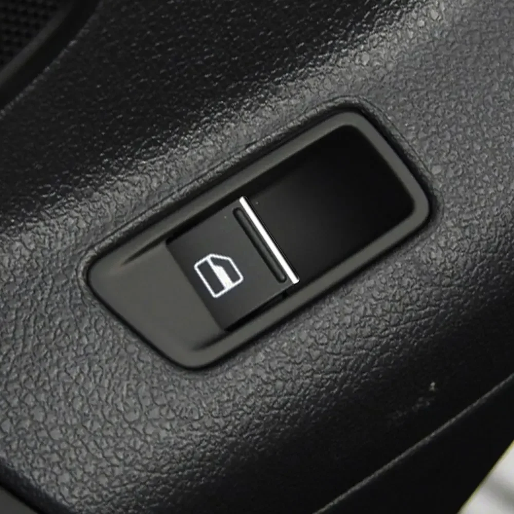 7Pcs Car Window Lift Button Sequin Sticker for Volkswagen VW Tiguan Passat for Skoda Karoq Chrome Accessories