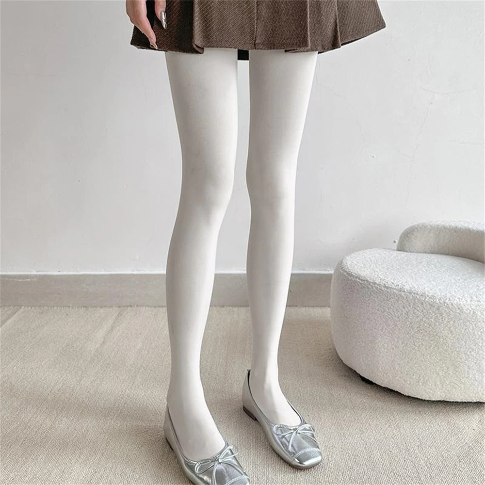 Black Pantyhose Spring Autumn Thin Gray Stockings Women's Solid Color Leggings Ladies Simple Cotton Thigh Tights Long-tube Socks
