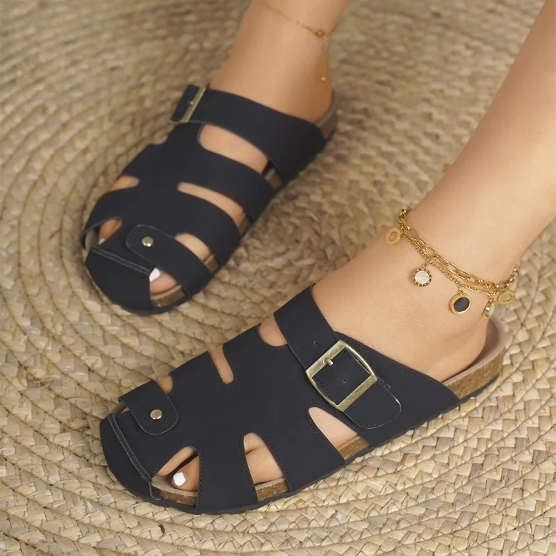 New Fashion Clogs Women's Suede Slippers Comfort Cork Sandals Summer Plus Size Outdoor Couple Beach Sandals and Slippers