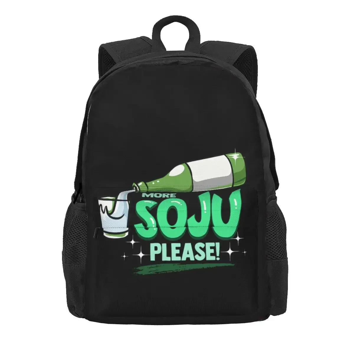 More Soju Please Korean Alcohol Drinking Party Large Capacity Backpack Cute Schoolbag Personalised Large Capacity