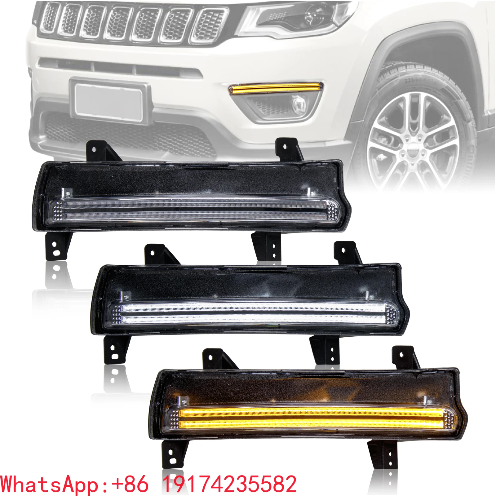 

Hot Sale Led Daytime Running Lamp Car Led Drl Daytime Running Light For Compass 2017 2018