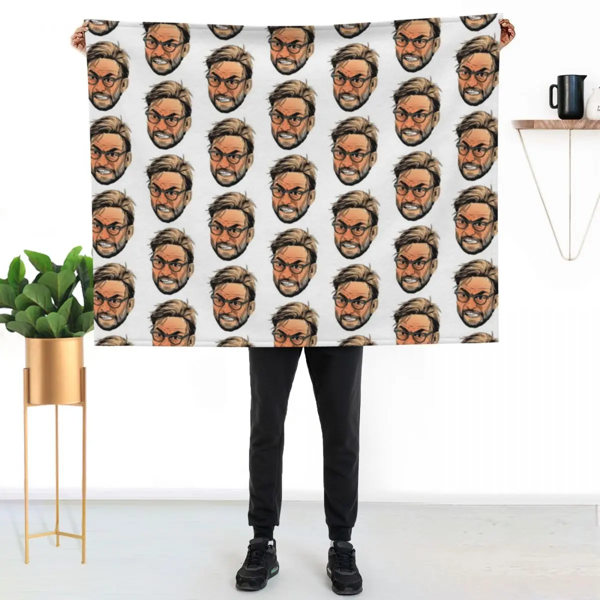Furious Klopp Throw Blanket Men's Soft Warm Throw Blanket for Couch