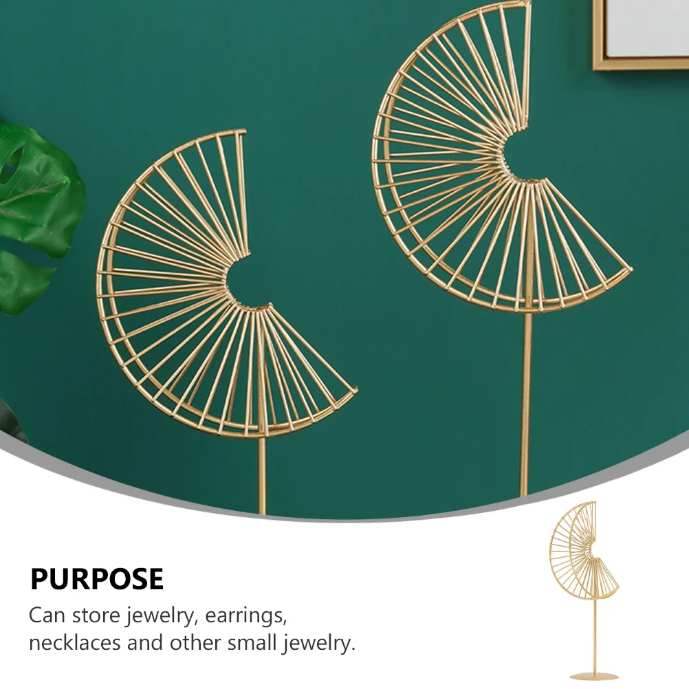 

1 шт., полукруглая подставка для ювелирных изделий, элегантный настольный органайзер для ожерелья, нежный держатель для сережек, настольная стойка для ювелирных изделий