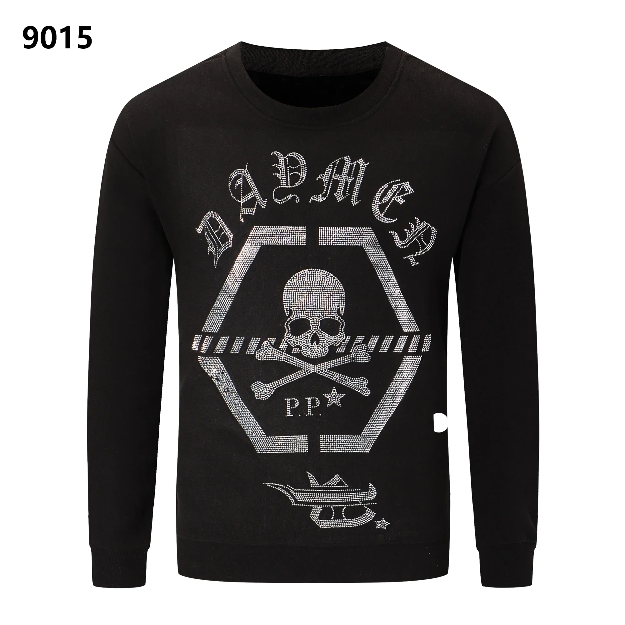 Italy Brand Men Fleece Tops Cotton Sweaters Plein Sweater Sweatshirts Hip Hop Diamond Pattern Shiny Skull Hooded Hoodies