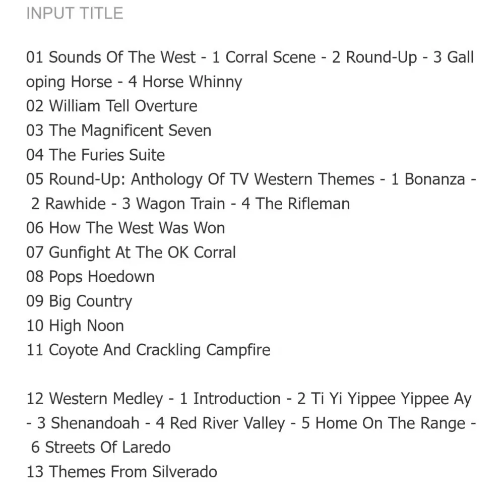 قرص مضغوط للتجميع الغربي - قرص تجريبي عالي الدقة بدون فقدان مع مشاعر غربية أصلية