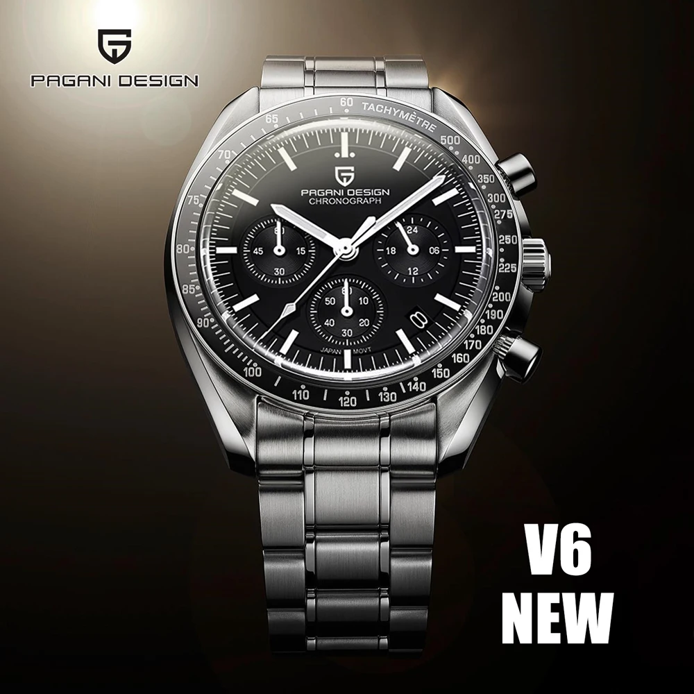 

2025 New PAGANI DESIGN V63 Men's Watches Luxury Quartz Watch For Man AR Sapphire Mirror VK63 Wristwatches Gift Clock Waterproof