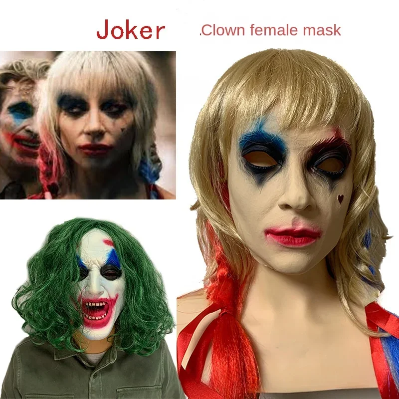 Maschera Cosplay 2024 Movie Jack Clown maschera di Halloween Cos Horror Dress Up puntelli Dg Clown maschera in lattice maschere di travestimento di Halloween