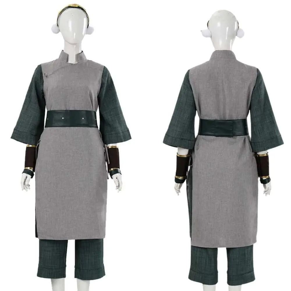 

Avatar Cosplay The Last Airbender Toph Beifong Costume for Adult Women Clothing Headband Roleplay Halloween Carnival Party Suit