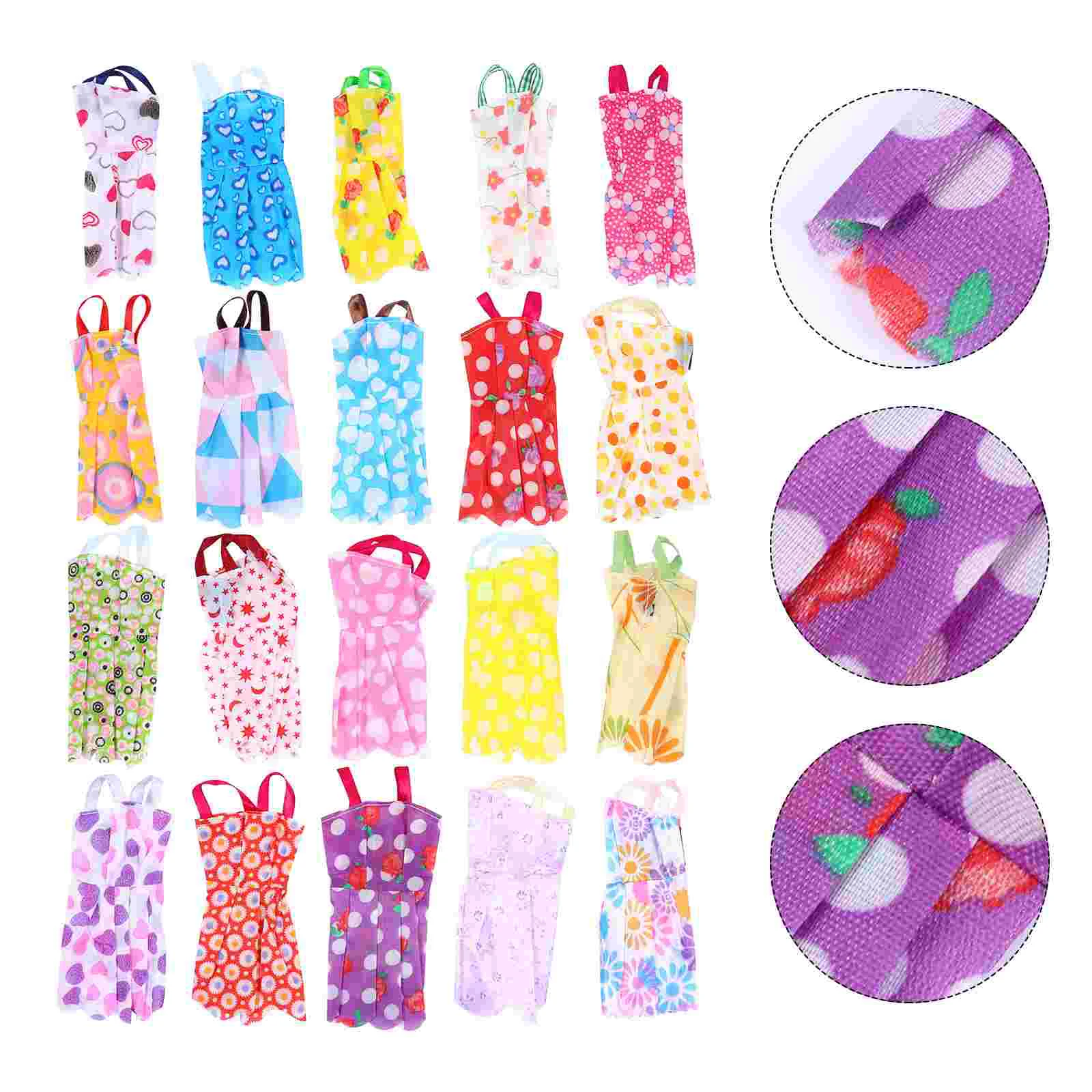 

20 Pcs Clothes Outfits Gown Children’s Toys Dressing Game Supplies Kids Girl Accessories