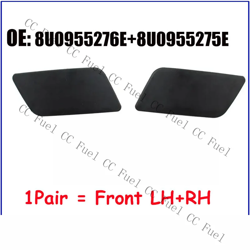 C+ 1Pair Front Bumper Headlight Washer Cover Cap For Audi Q3 2015-2018 8U0955275E