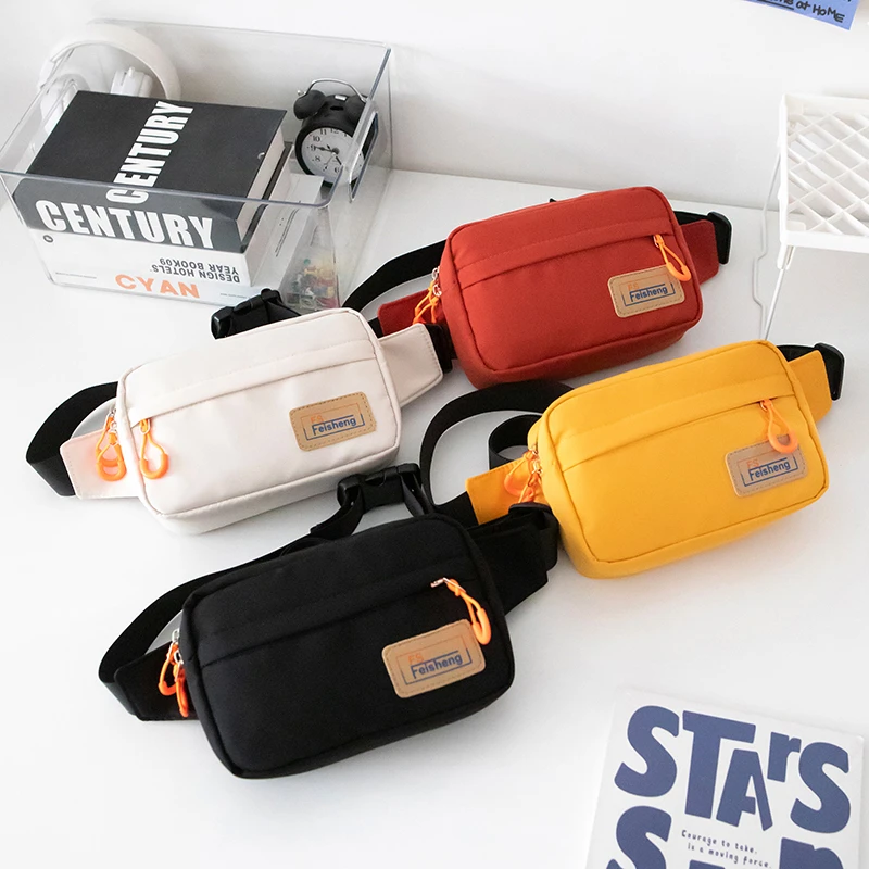 Canvas Zipper Waist Packs Ladies Bags on Sale 2024 High Quality High-capacity Solid Waist Packs Leisure Versatile Pochete