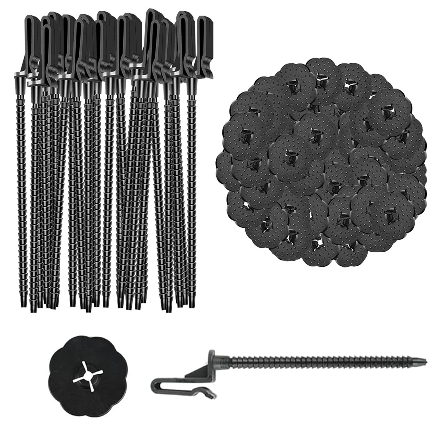 

50 Sets Nylon Critter Guard Clips,Nylon Clips For Solar Panel Bird Proofing Mesh Installation UV Resistant,Solar Panel Clips