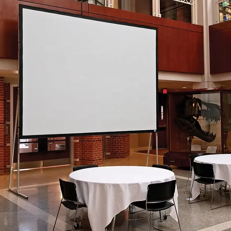 Portable Fast Fold 100 120 180 200 300 Inch 16:9 Projection Screen for Home & Outdoor Use for Projector
