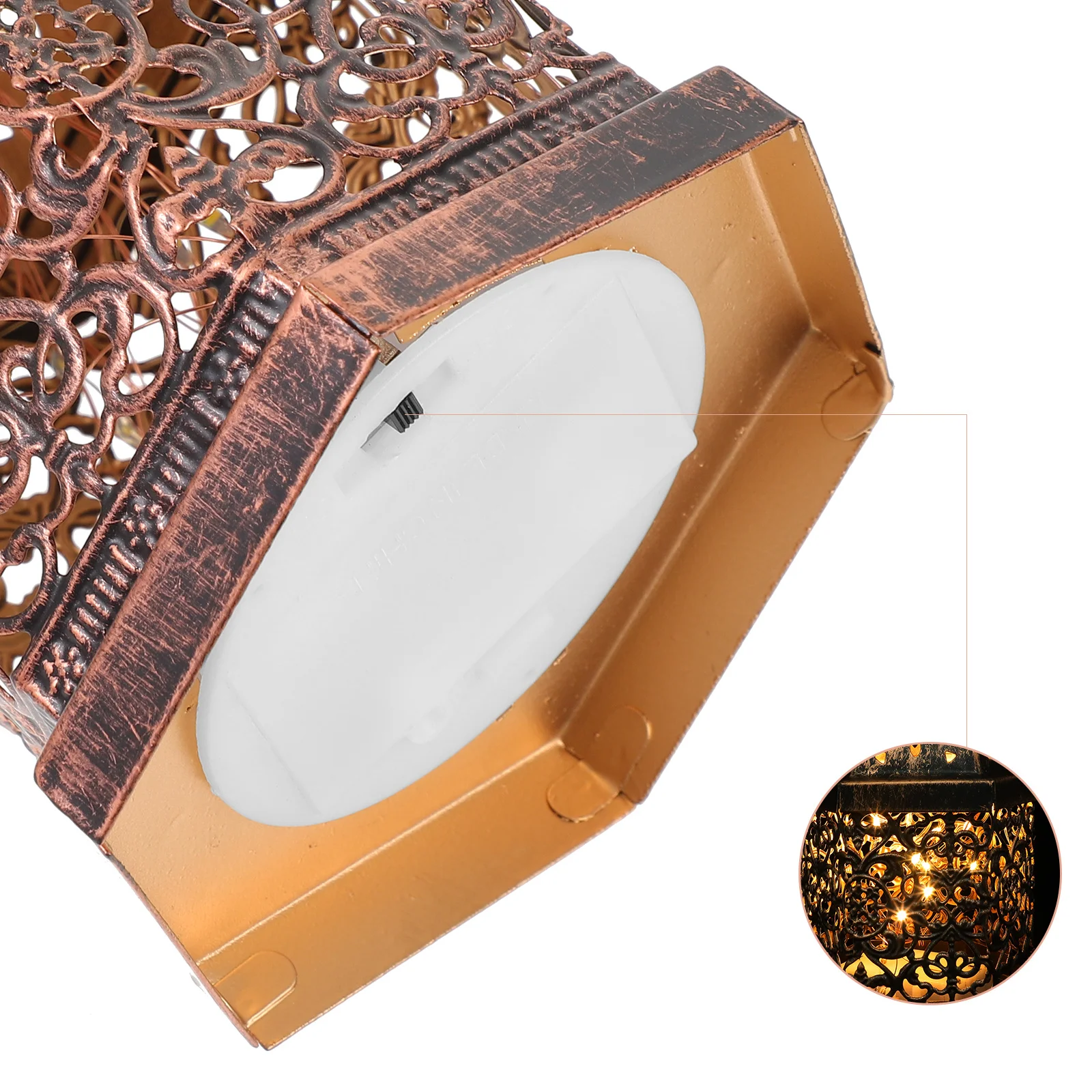 

1pc Vintage Morocco Lantern Hollow Iron Design Retro Lamp Decorative Home Decor Lighting For Party Halloween Decoration