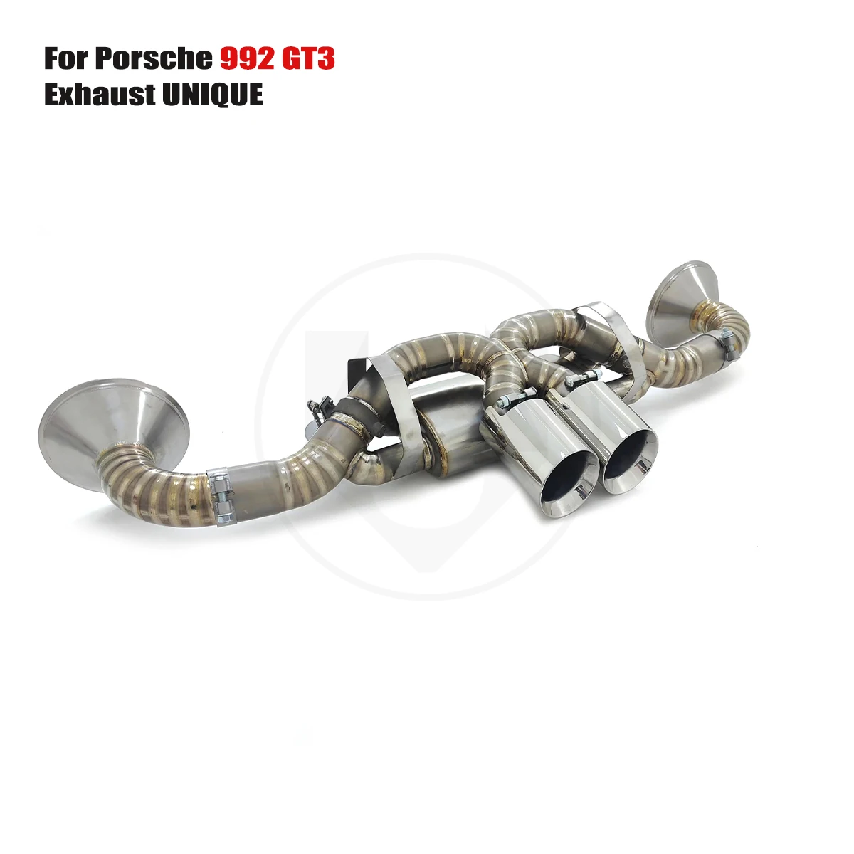 UNIQUE For 2019+ Porsche 992 GT3 4.0T performance valve titanium exhaust system  TC4 titanium alloy exhaust muffler