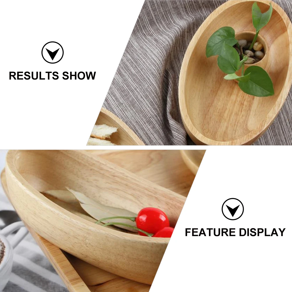 

Boat Shaped Sushi Plate Exquisite Craftsmanship Food Potato Chips Japanese Serving Tray Dish Wood for Home Easy Clean